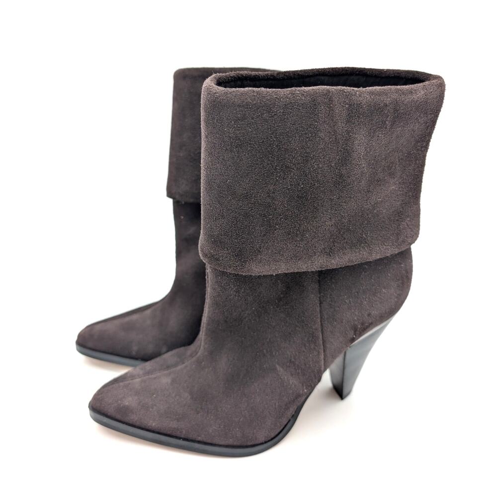 DKNY Padded Cerise Pointed Toe Block Heel Booties Women's Size US5M EU35